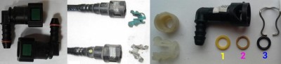 Fuel tube connector (quick type)<br /><br />P.S. e.g. Peugeot, Nissan, Toyota